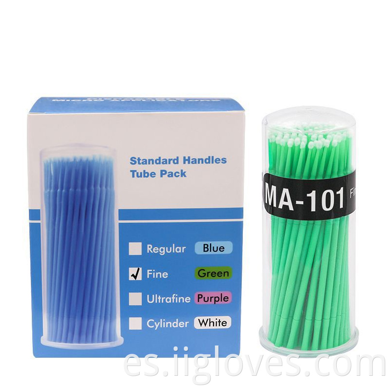 Microbrush de plástico desechable Aplicador Consumible Aplicador Micro Tip Tip Fine Fine Cotton Dental Microbrush